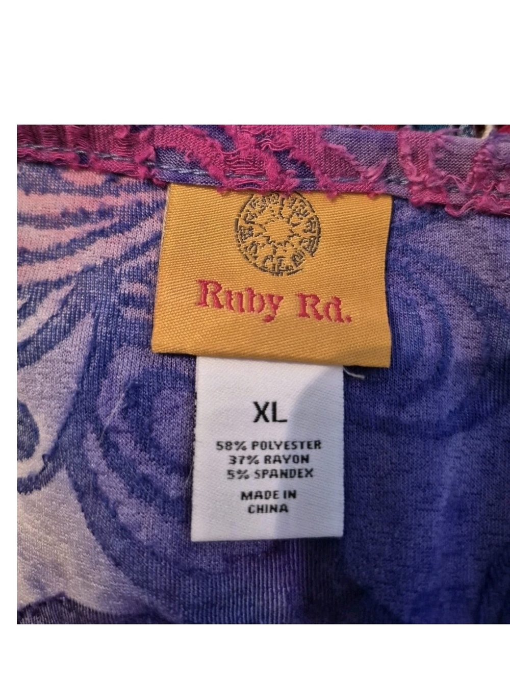 Ruby Rd. Pink & Purple Floral Tie-Front Tunic - Picture 8 of 10